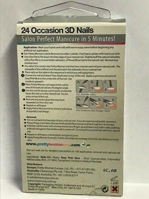 Pretty Woman Advanced Nail Care Occasion 3D Nail Art with Jewels (No Glue)
