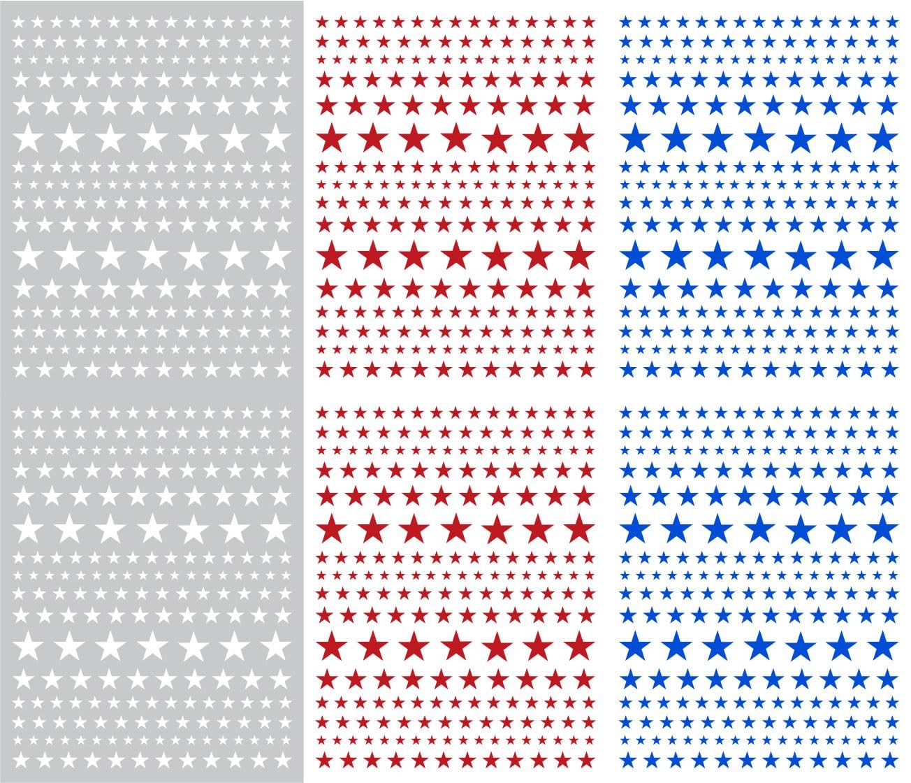4th of July Nail Stickers 3D SelfAdhesive Red White and Blue Star Nail Stick…