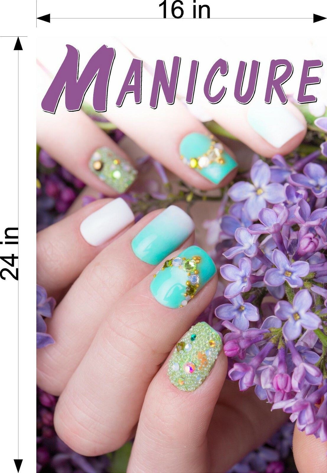 Manicure 26 Photo-Realistic Paper Poster Salon ad Matte Non-Laminated Vertical