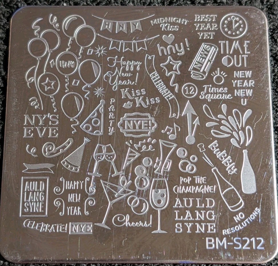 Nail Stamping Plates BM-S211 & S212 Fireworks New Year’s Eve Lot Bundle Monster