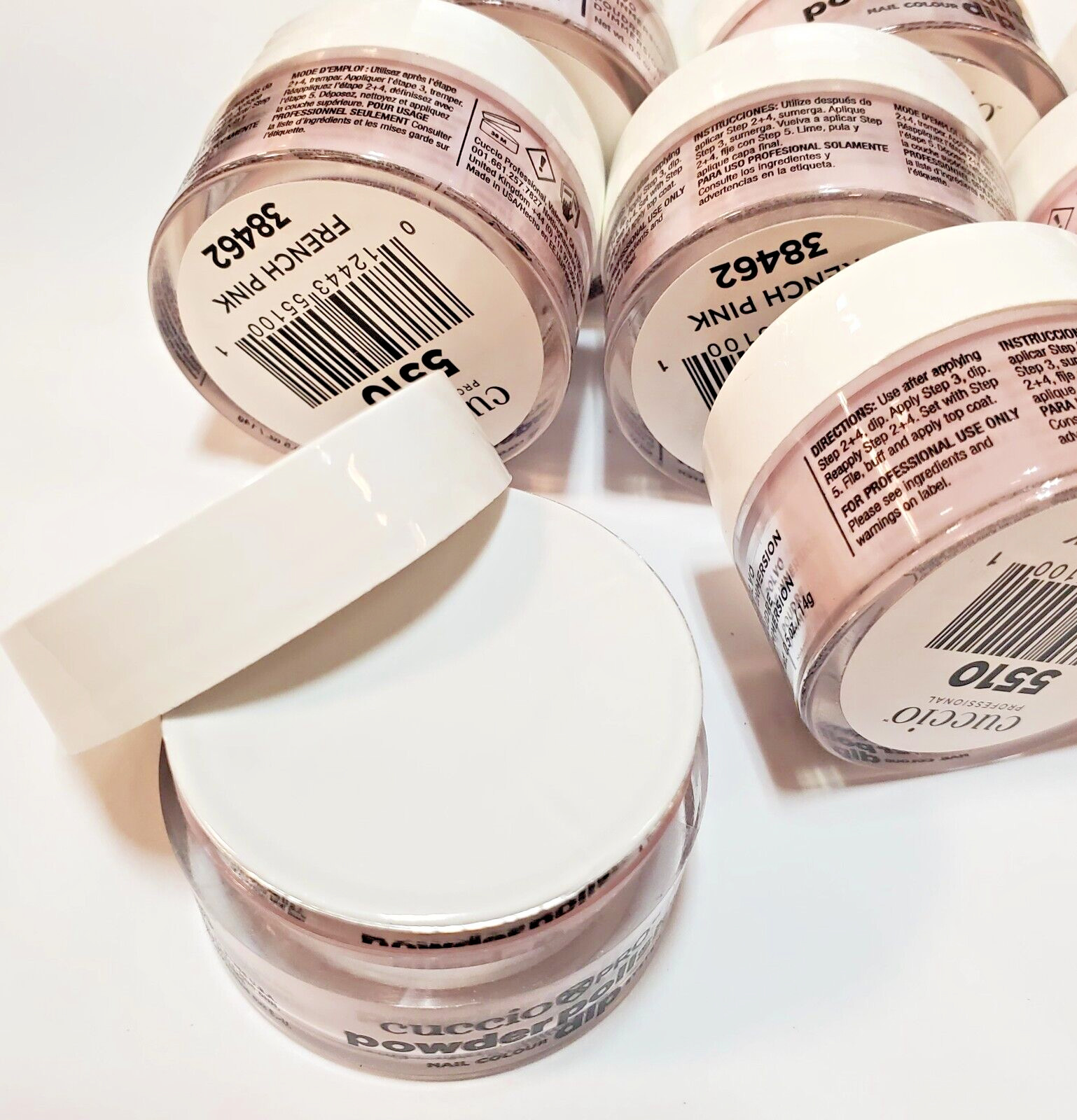 CUCCIO Professional Powder Polish Dip 0.5 fl oz Color – French Pink – 10 JARS!!!