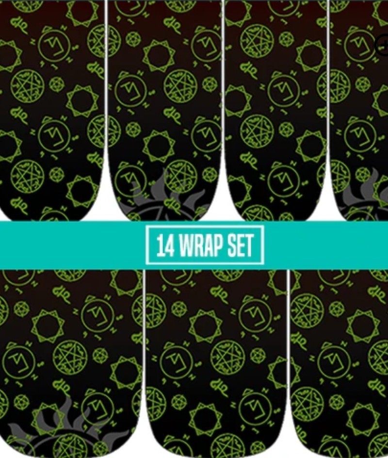 2 Sets Espionage Cosmetics Supernatural Themed Nail Wraps, Nail Art HTF Design!