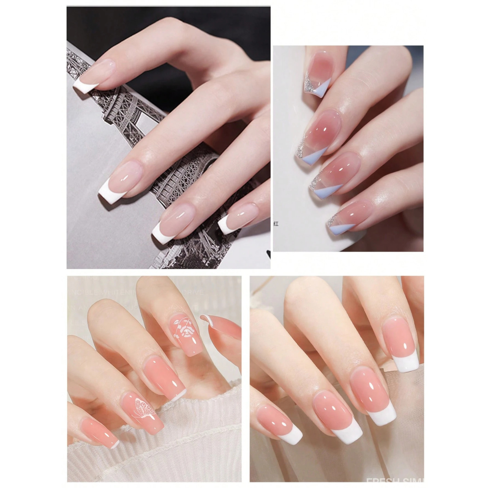 Silicone Nail Stamper French Manicure Stamping Jelly Nails Art Scraper Stamps
