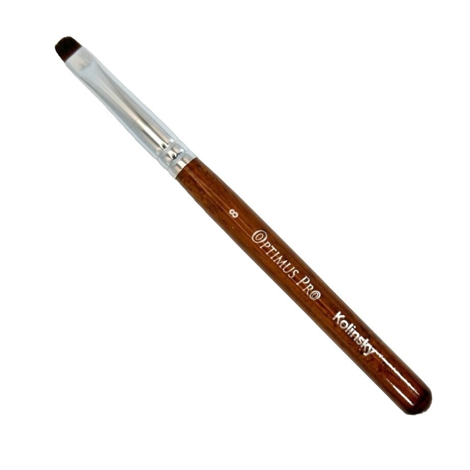Optimus Pro Kolinsky French Brush Wood Handle – Size 8