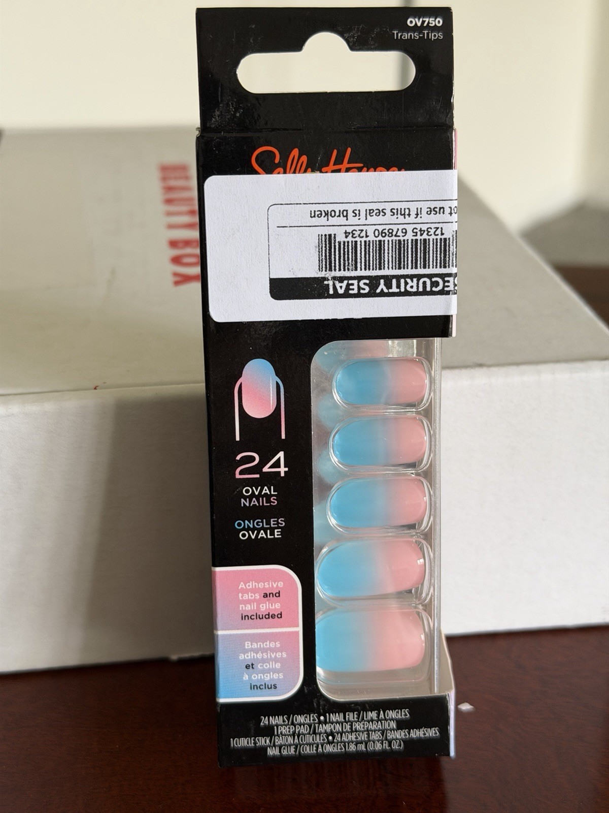 Sally Hansen Perfect Manicure Pride 24 Oval Nails OV750 Trans Tips New In Box