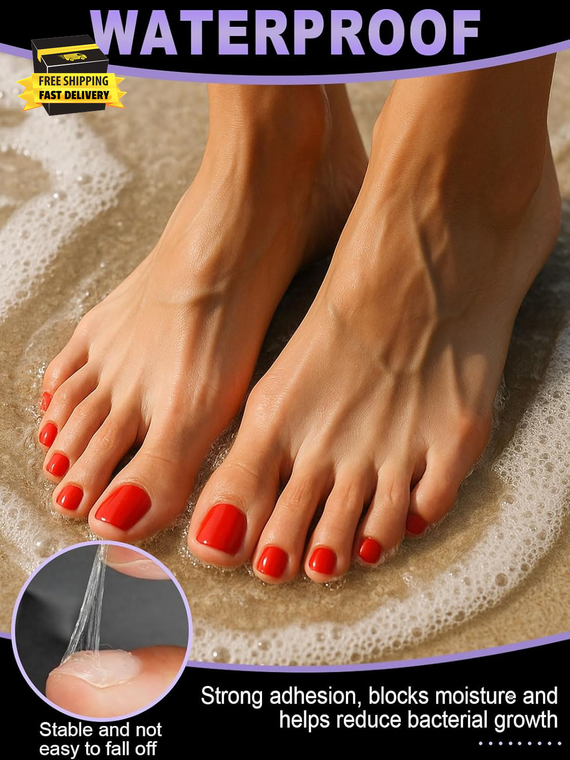 1200PCS Toe Nail Adhesive Tabs Extra Strong | 50 Sheets Toenail Sticky Tabs for