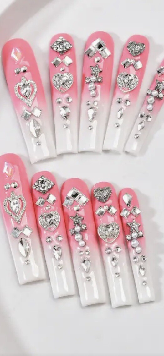 Handmade acrylic custom nails