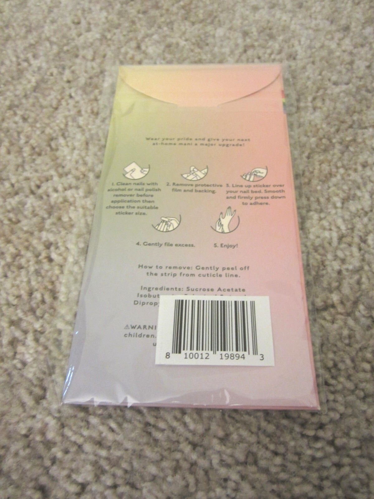 Macy’s Perfectly Polished rainbow nail wrap set, 16 pieces