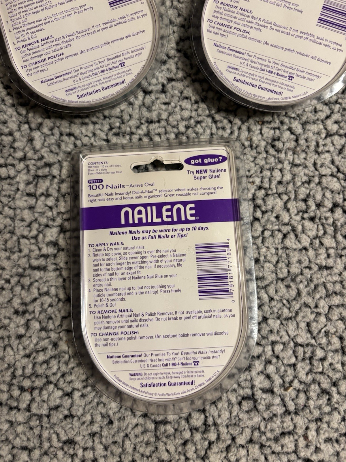 Nailene 100 Petite Active Oval Instant Nail Tips Lot Of 3 Sets (300 Units Total)