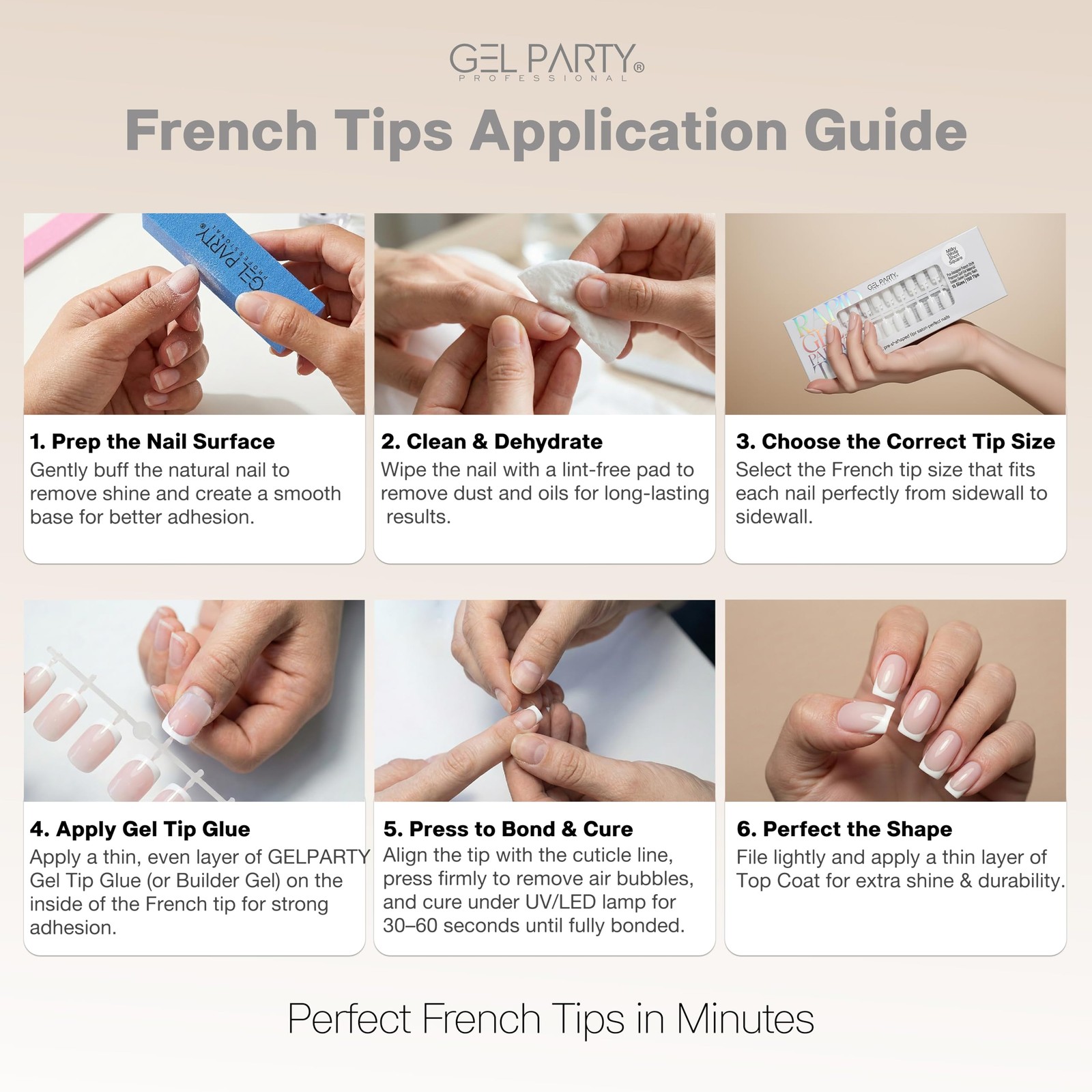 GELPARTY 150Pcs Soft Gel French Nail Tips – Pre-Shaped (x-Nude Short Almond) …