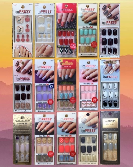Kiss & Broadway imPress. Press-on manicure & pedicure nails, Quantity discounts.