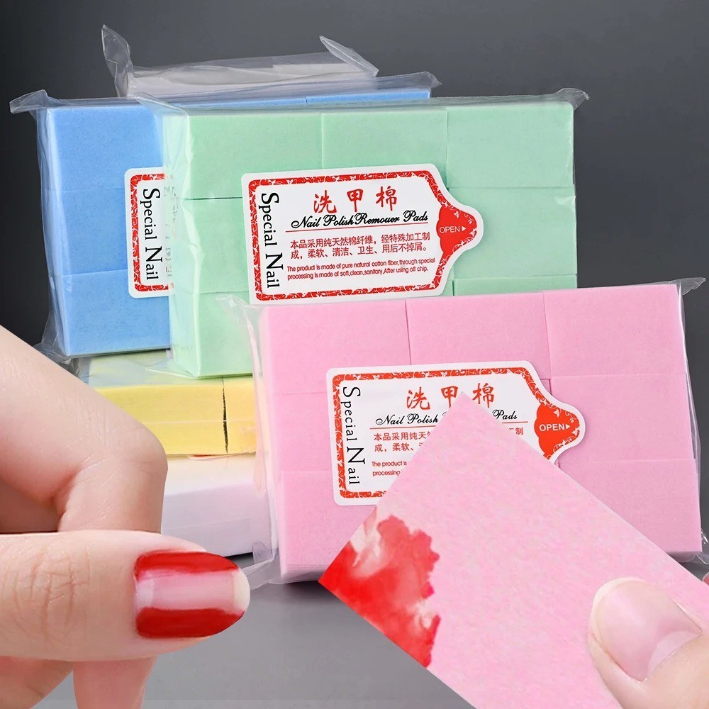 1000/600/500/100pcs Lint-Free Nail Cotton for UV Gel Polish Removal Wipes Paper