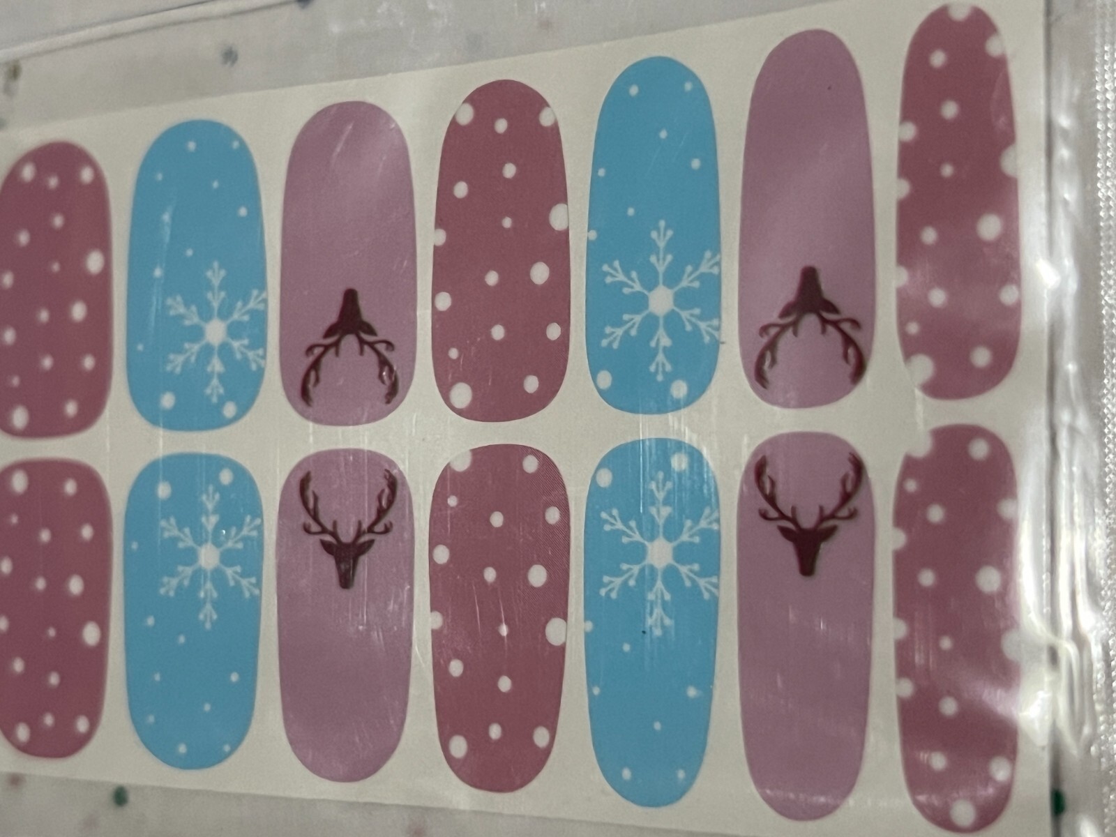 2 SETS – Unbranded Nail Wraps Stickers Mani-pedicure Self Stick – Santa, Winter