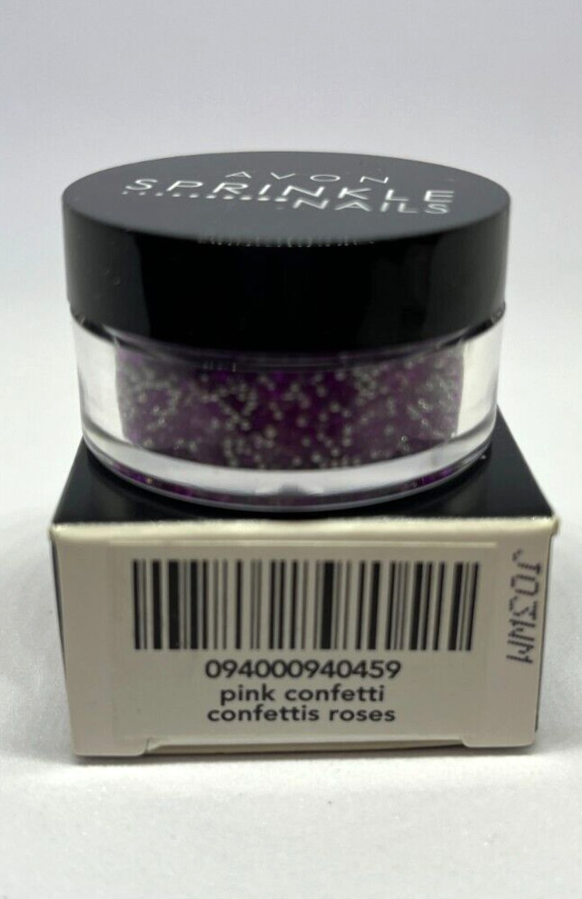 Avon Sprinkle Nails~Nail Art Beads- Pink Confetti~New in Box