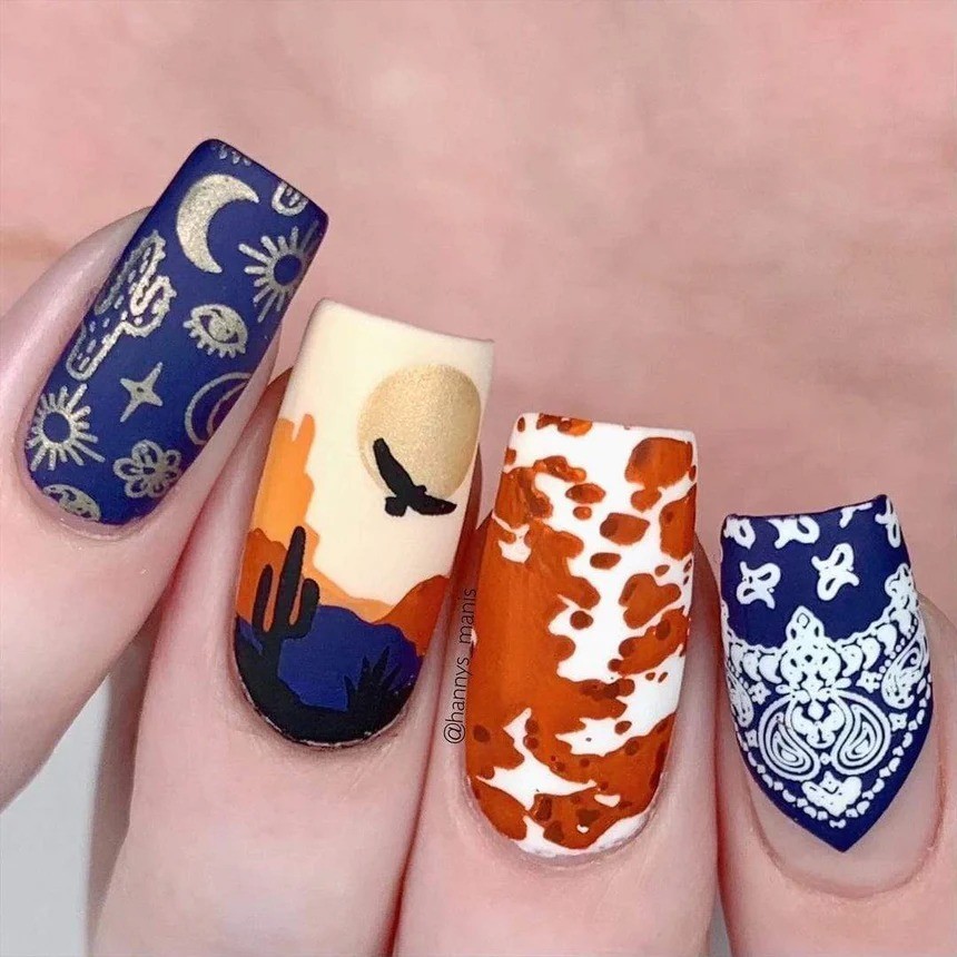 Wild West: Last Rodeo (MXM062) – Nail Stamping Plate