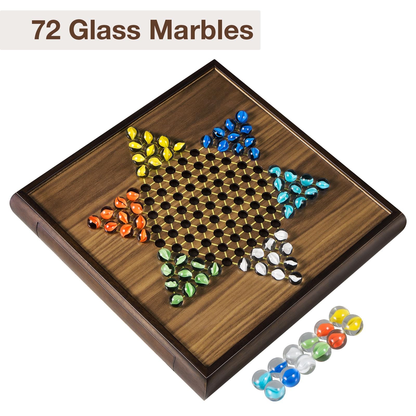ELONGDI 2 in 1 Magnetic Chess Set & Chinese Checkers 13″ 13 X 13 X 2.2 inches