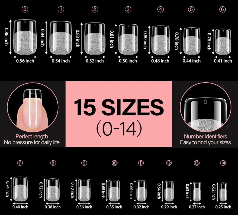 Custom Gel Press On Nails | 10 piece set with Kit | U Pick Shape & Size