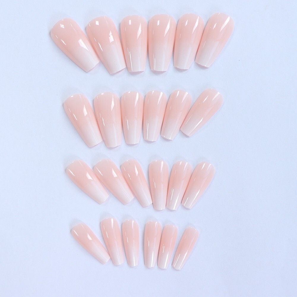 Uñas postizas decoradas Acrílicas Falsas 24pack French Natural Look