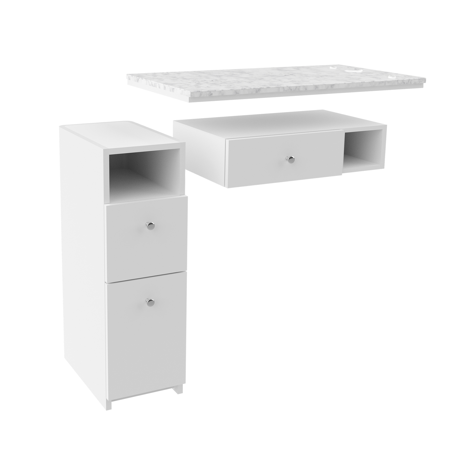 NOVA I Manicure Table Middle Section, Extendable Table Section Module