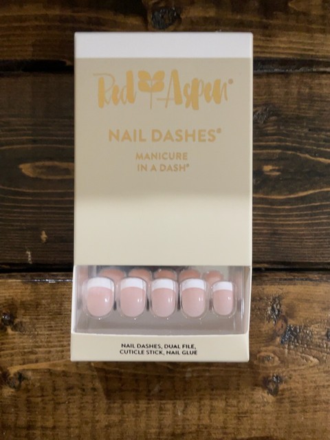 Red Aspen Nail Dashes Nell’s French Tip Press On Nails New