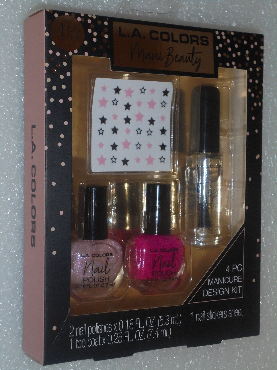 L.A. COLORS (4) PIECE MANICURE SET DESIGN KIT! NEW! MFG. SEALED! SALE!