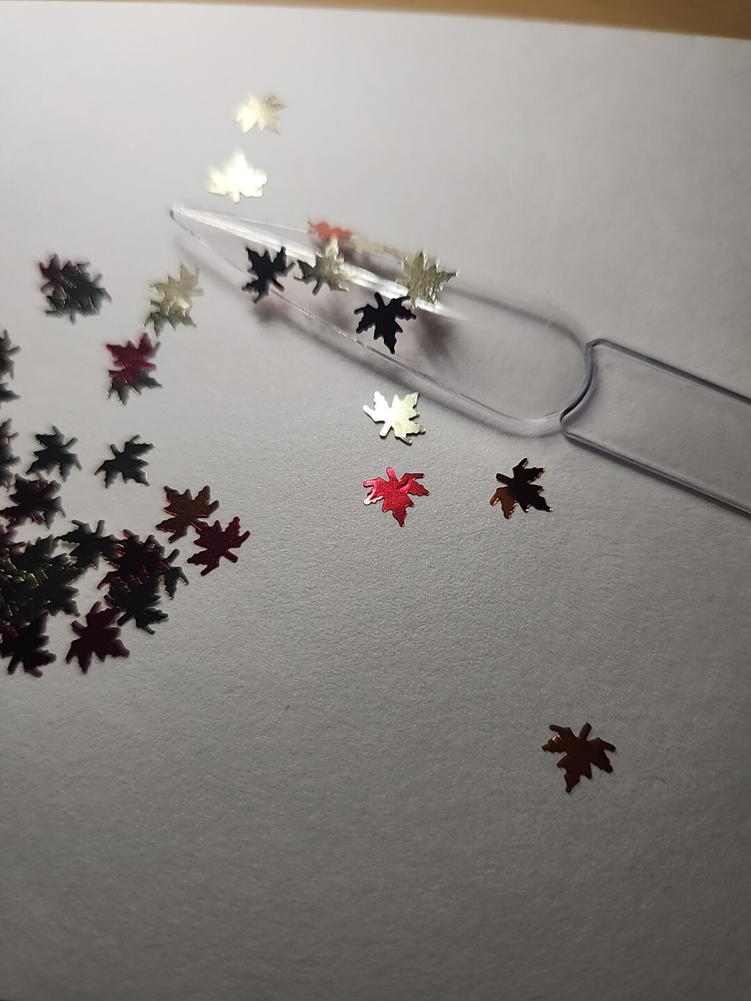 Maple Leaf Nail Art Glitter Flakes Leaves Autumn 5g bag