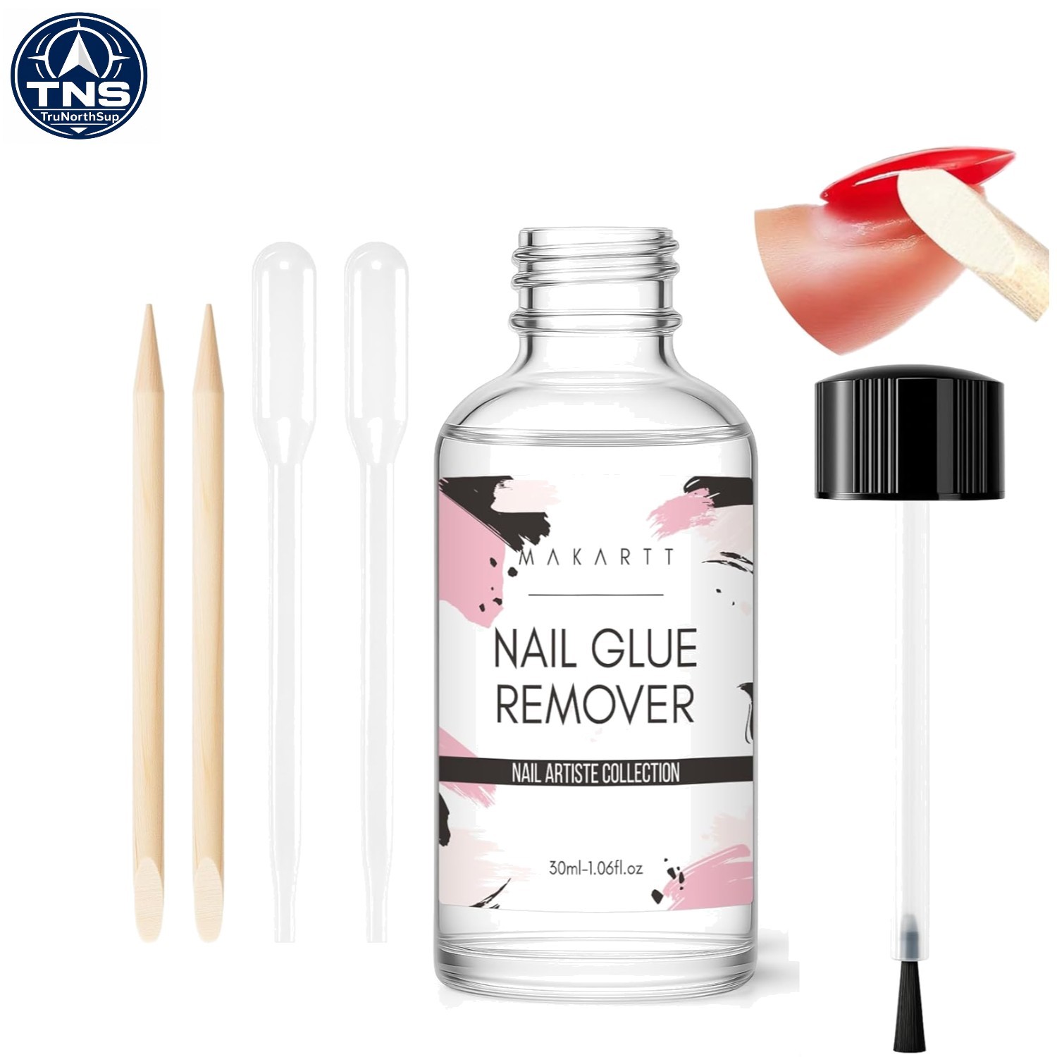 Nail Glue Remover 30ML for Press On Nails Dissolves Regular Glue & Polish Cr…