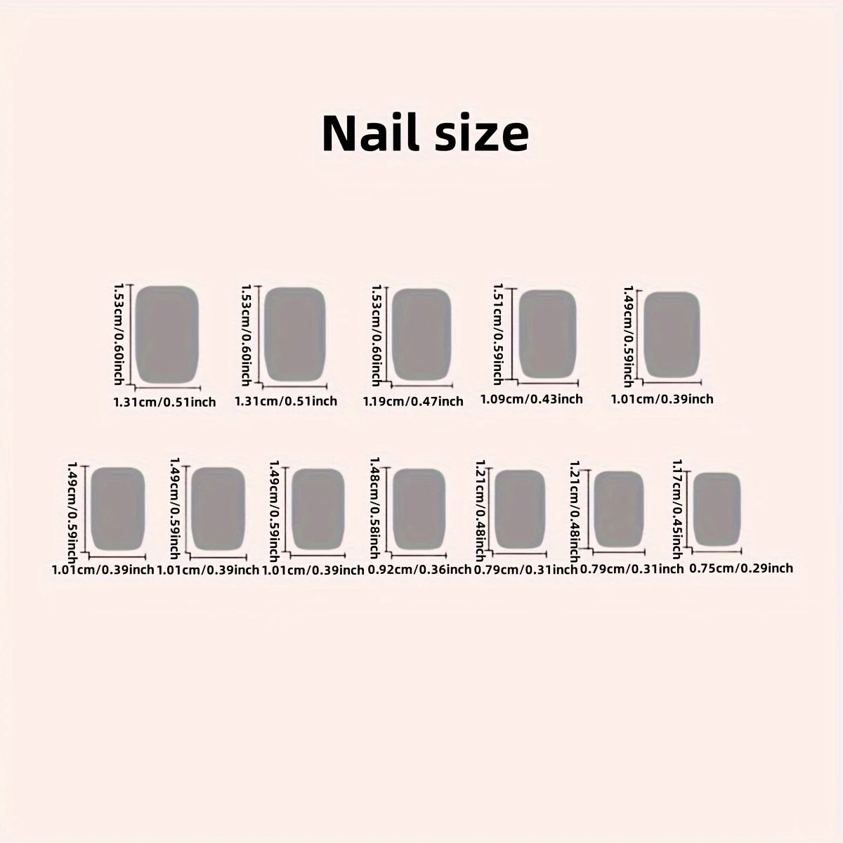24pcs Medium Square Press-On Nails Set, White Love Heart Design Nail