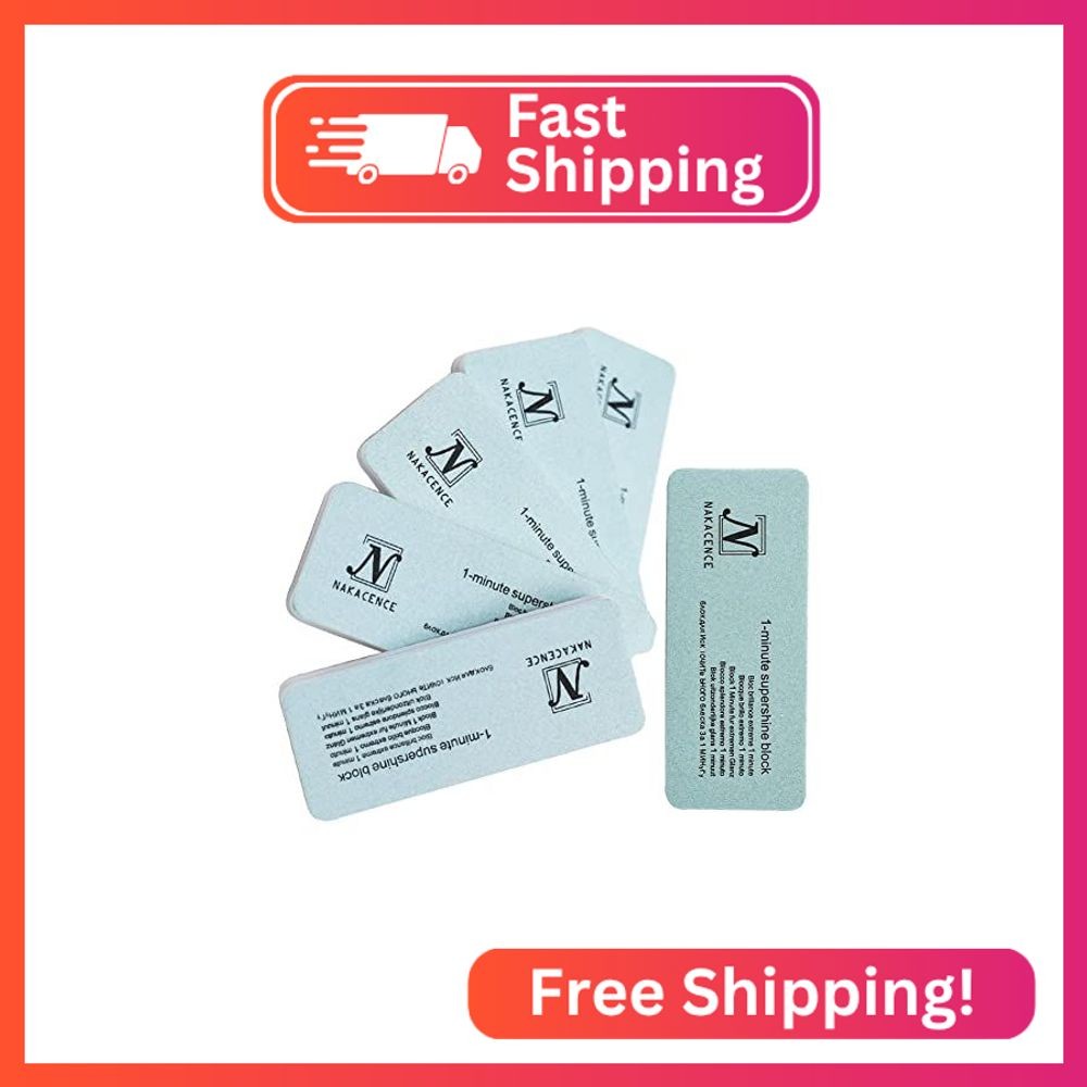 Nail Shiner Buffer with Double Sides Professional Nail Buffer Block 600/3000 Gri