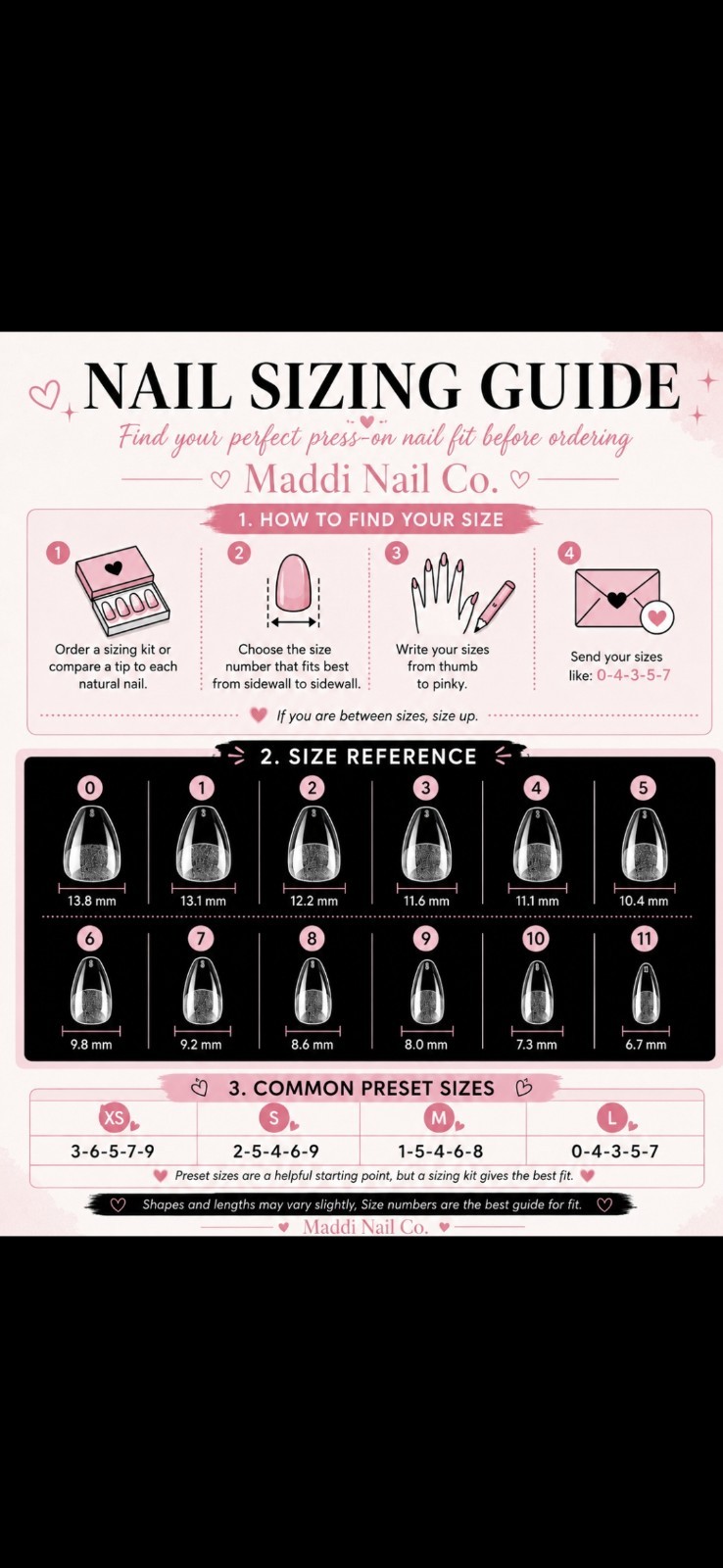 Maddi Nail Co. Pink Brown & White Blooming Almond Medium Press-On Nails