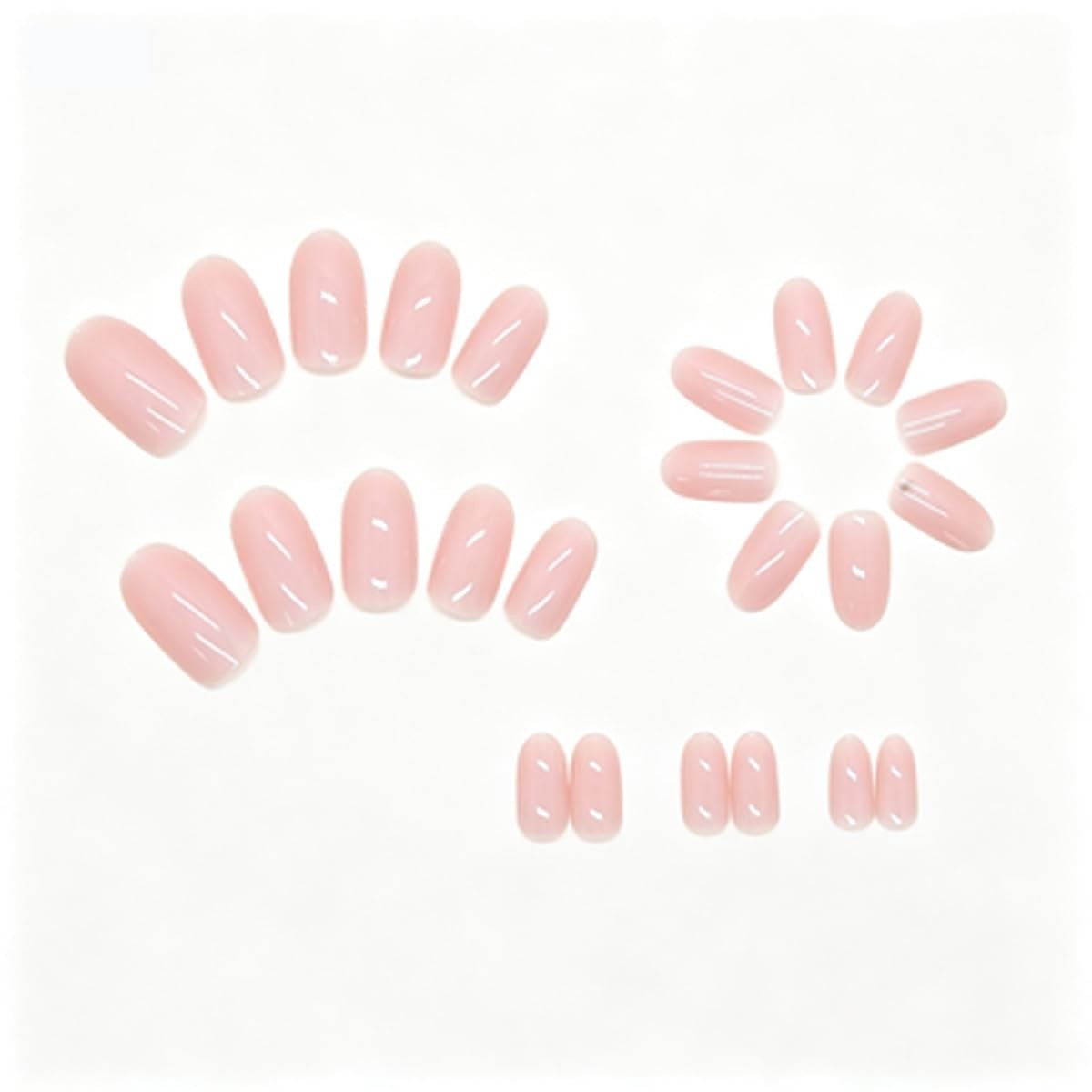 24Pcs Medium Soft Nude Pink Press on Nails,Natural Fit Salon Quality Transpar…
