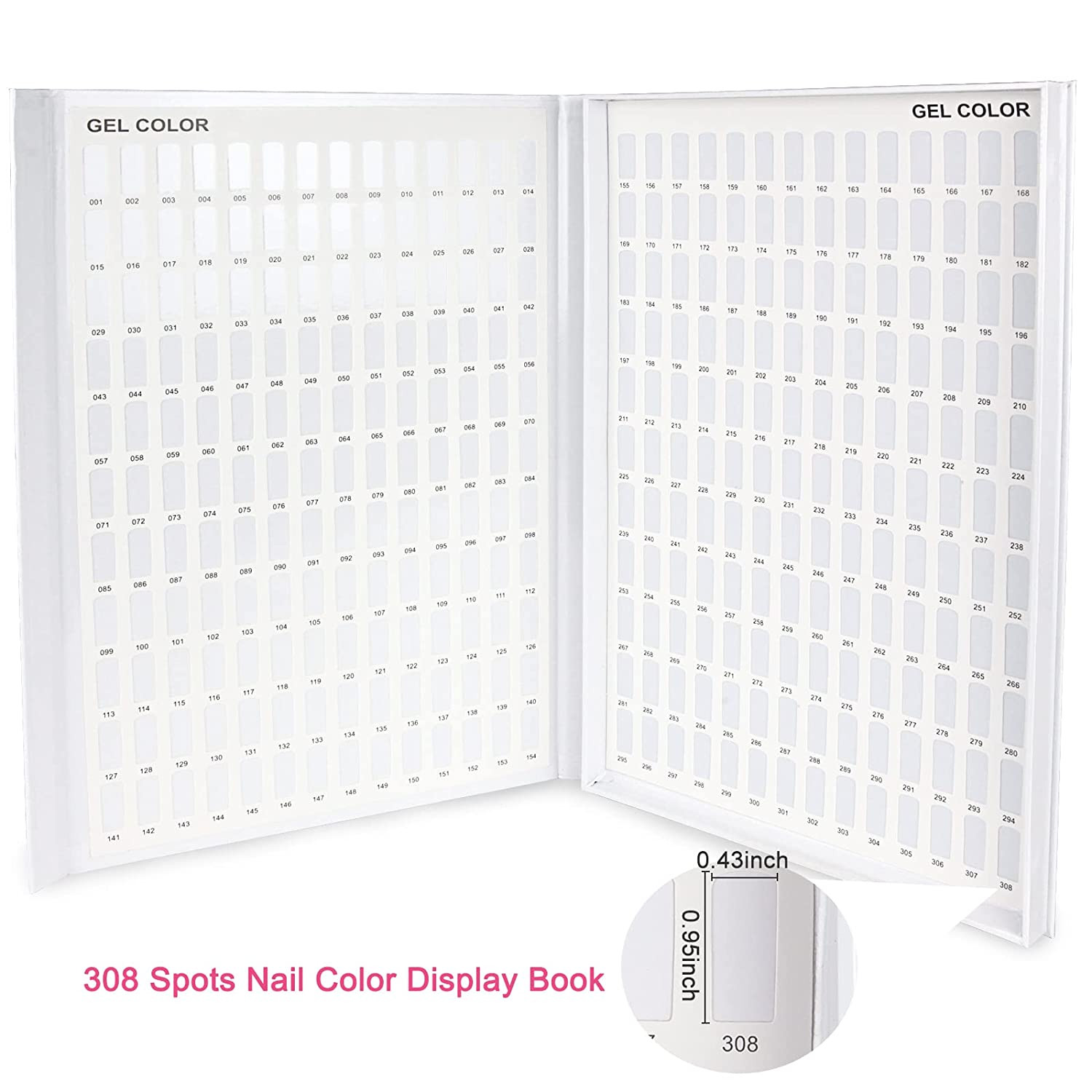 308 Nail Color Chart Display UV Gel Polish Book Nail Painting Practice Design…