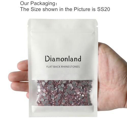 Diamonland SS12 Light Pink Rhinestones 1440pcs Nail Art Crafts