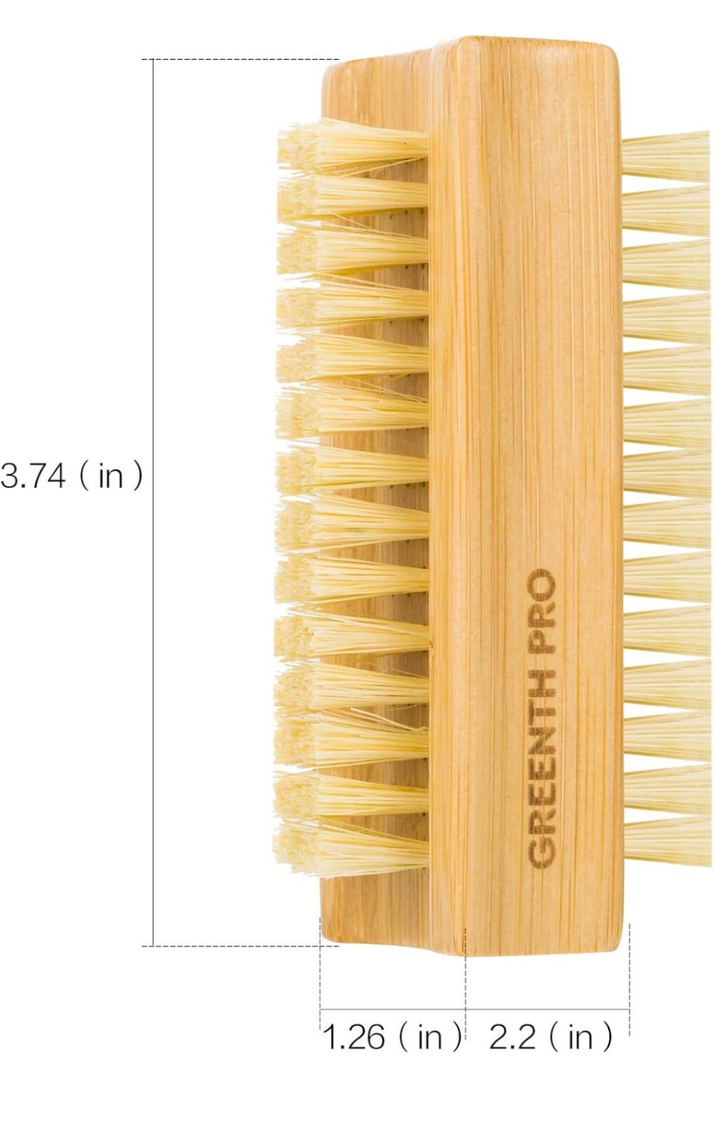 Bamboo Nail Brush- 2 Sided Wooden Scrub Brush – For Nails & Toes – 2pk