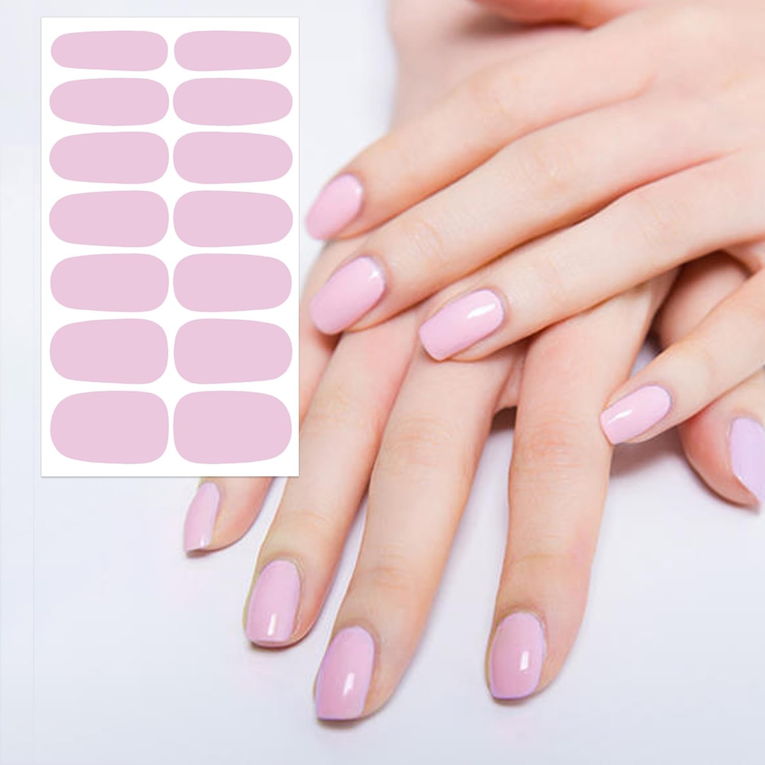 20 Sheets Red Pink Nail Wraps Full Stickers Nail Polish Strips Party Decor