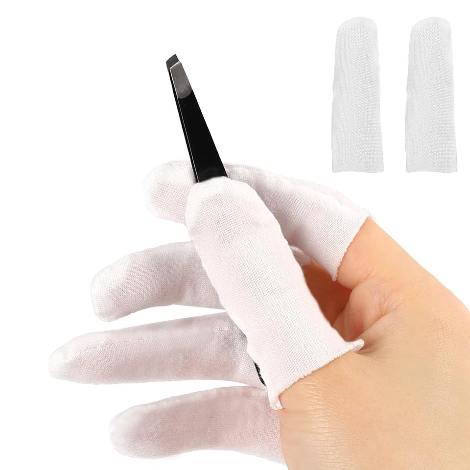 100 Pieces Cotton Finger Cots,Cloth Finger Cots Finger Toe Sleeves Fingertips