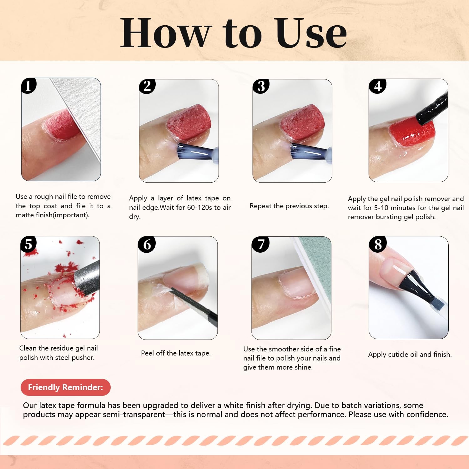JODSONE Gel Nail Polish Remover Kit – Set with 15ml A04