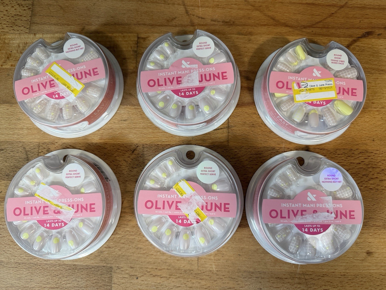 Lot of 6 Olive and June The Instant Mani Press On Nails Assorted Styles
