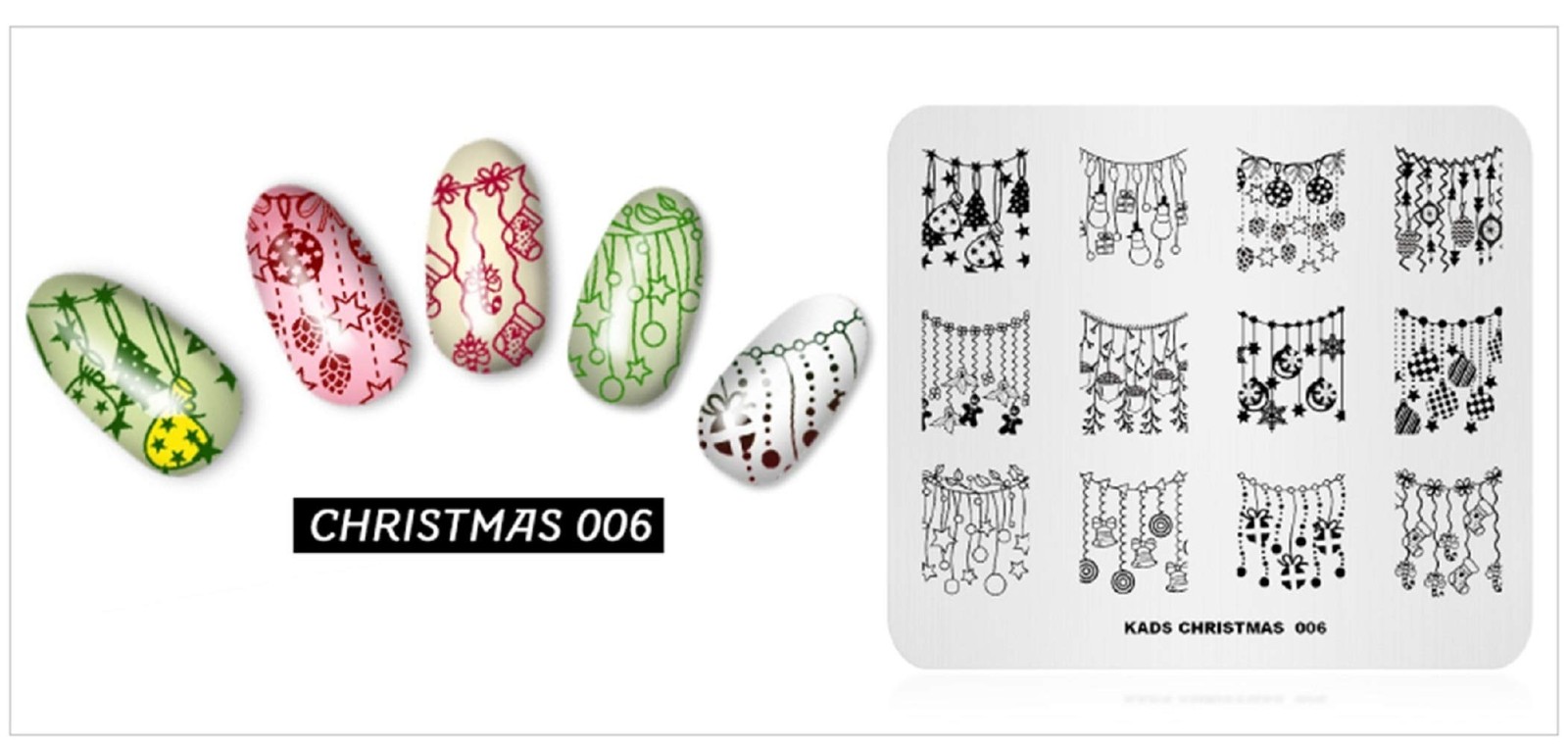 4pcs Christmas Image Plate Nail Stamping Plates Kit Cute Nail Stencils Image …