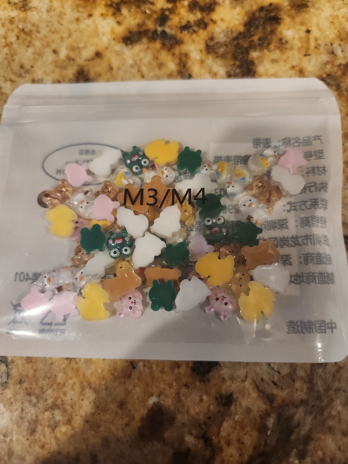 Kawaii Sanrio Characters Mini Nail Charms 60pc Resin Embellishment Manicure Art