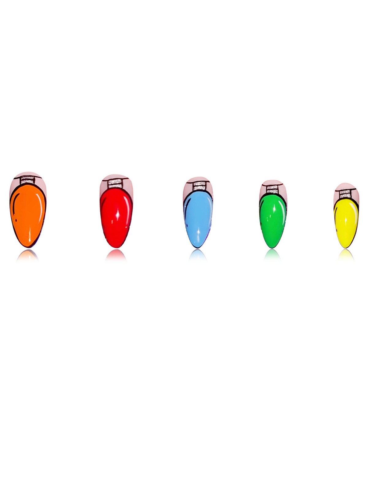 24Pcs Colorful Cartoon 3D False Nails Set Wholesale