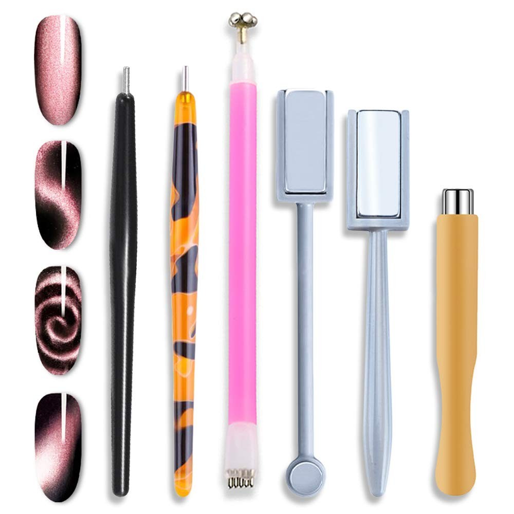 6Pcs Cat Eye Nail Magnetic Pens Set for Stunning Ombre and Flower Designs
