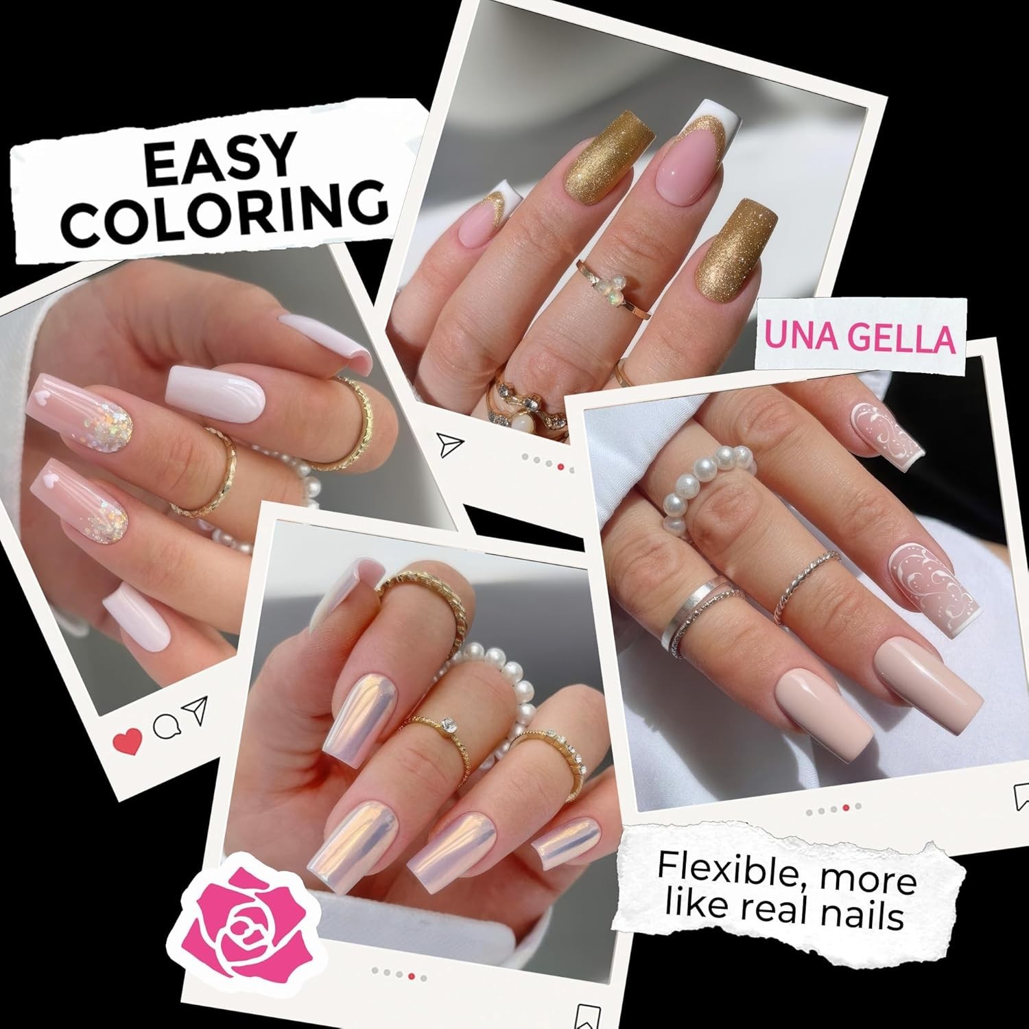 Long-Lasting Clear Square Nail Tips – 216pcs for Effortless Acrylic Extensions