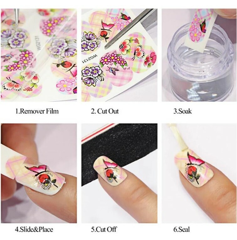 12 Pcs sheets SET Nail Art stickers Valentines day , love