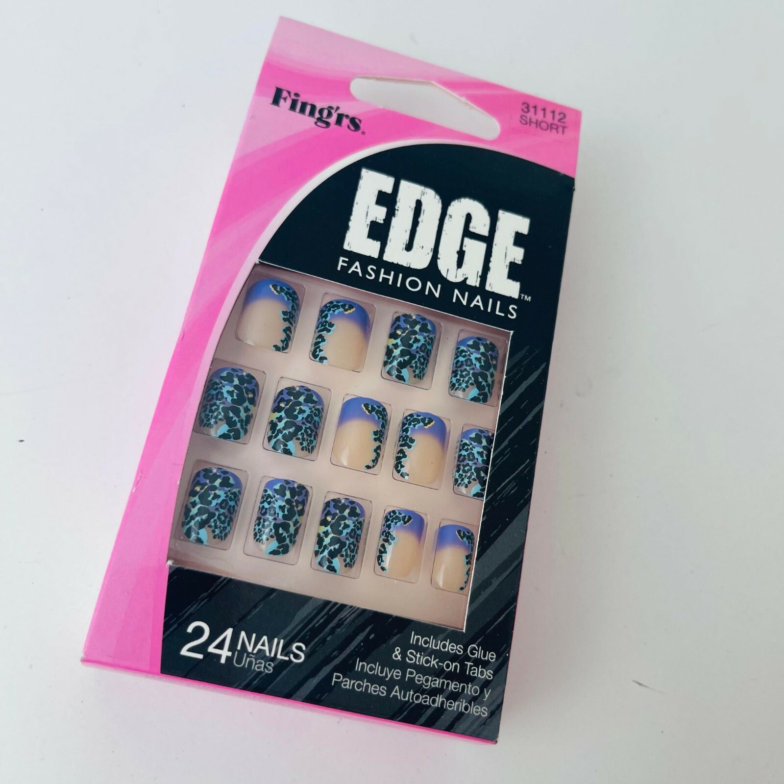 Set of 3 Fing’rs Edge Fashion Nails w/ Glue &Stick-On Tabs 24 Nails-31112