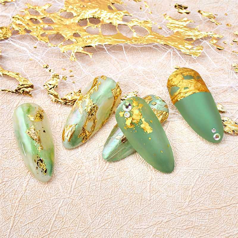 3D Mesh Nail Sticker Tape Adhesive 1PC Silk Gold Silver Net Line Foil Nail Art