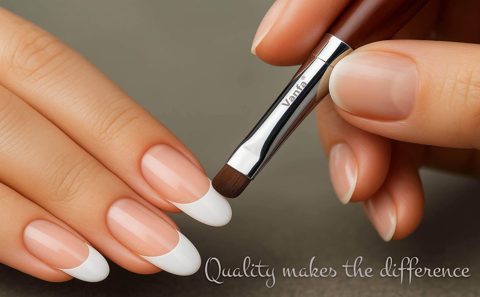 French Brush for Nails, Clean up brush for Gel Nail Polish F16