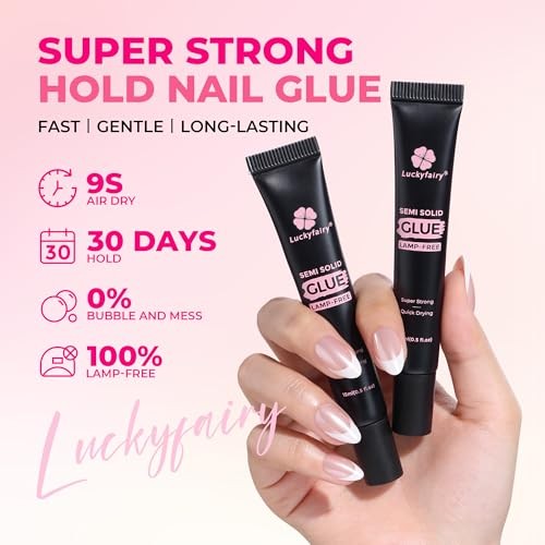 15g Nail Glue for Press Ons – 2pcs – 15g x 2 Nail Glue – No Lamp Needed