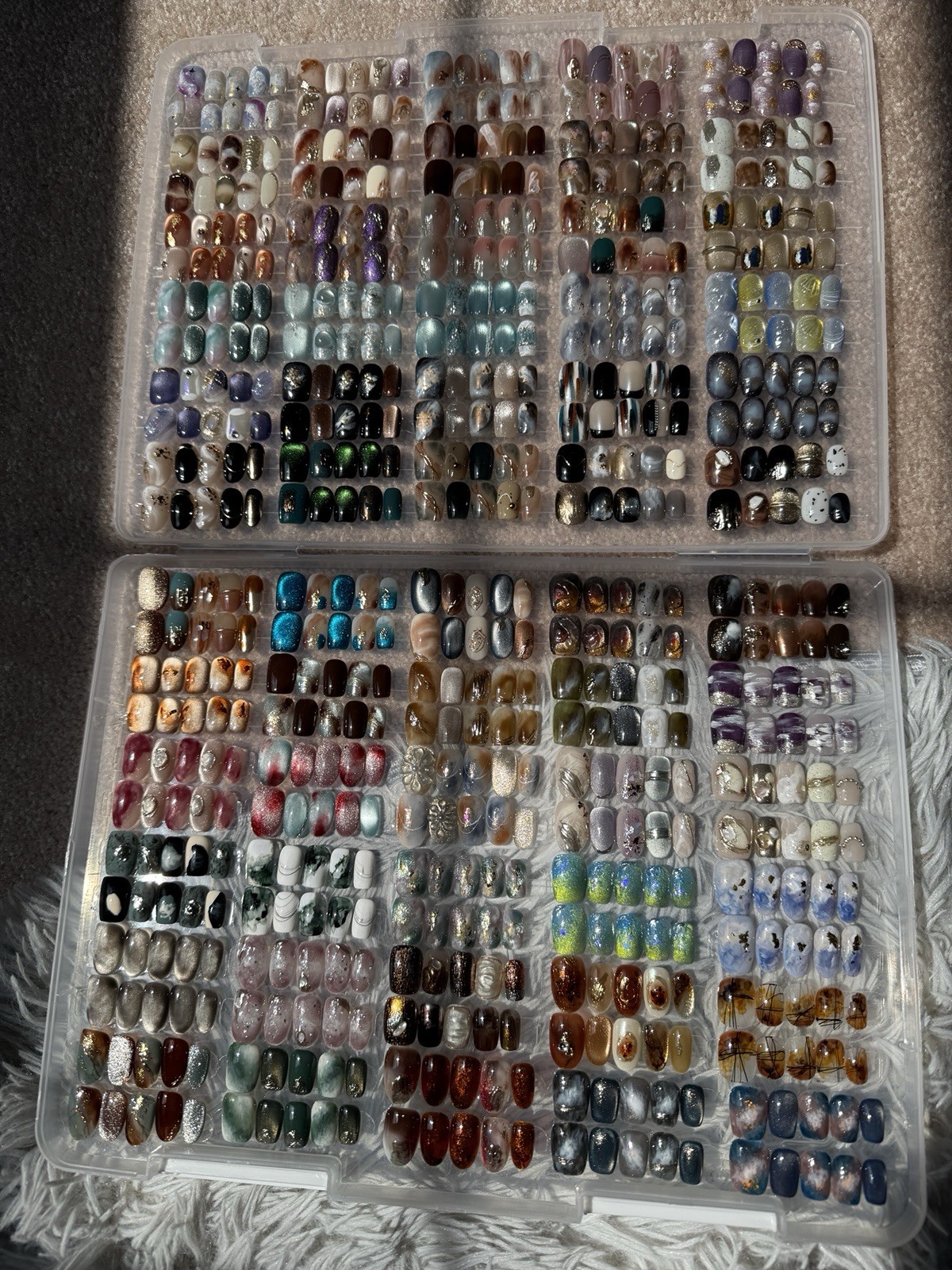 Brand new handcrafted press-on nails – 60 sets, size M
