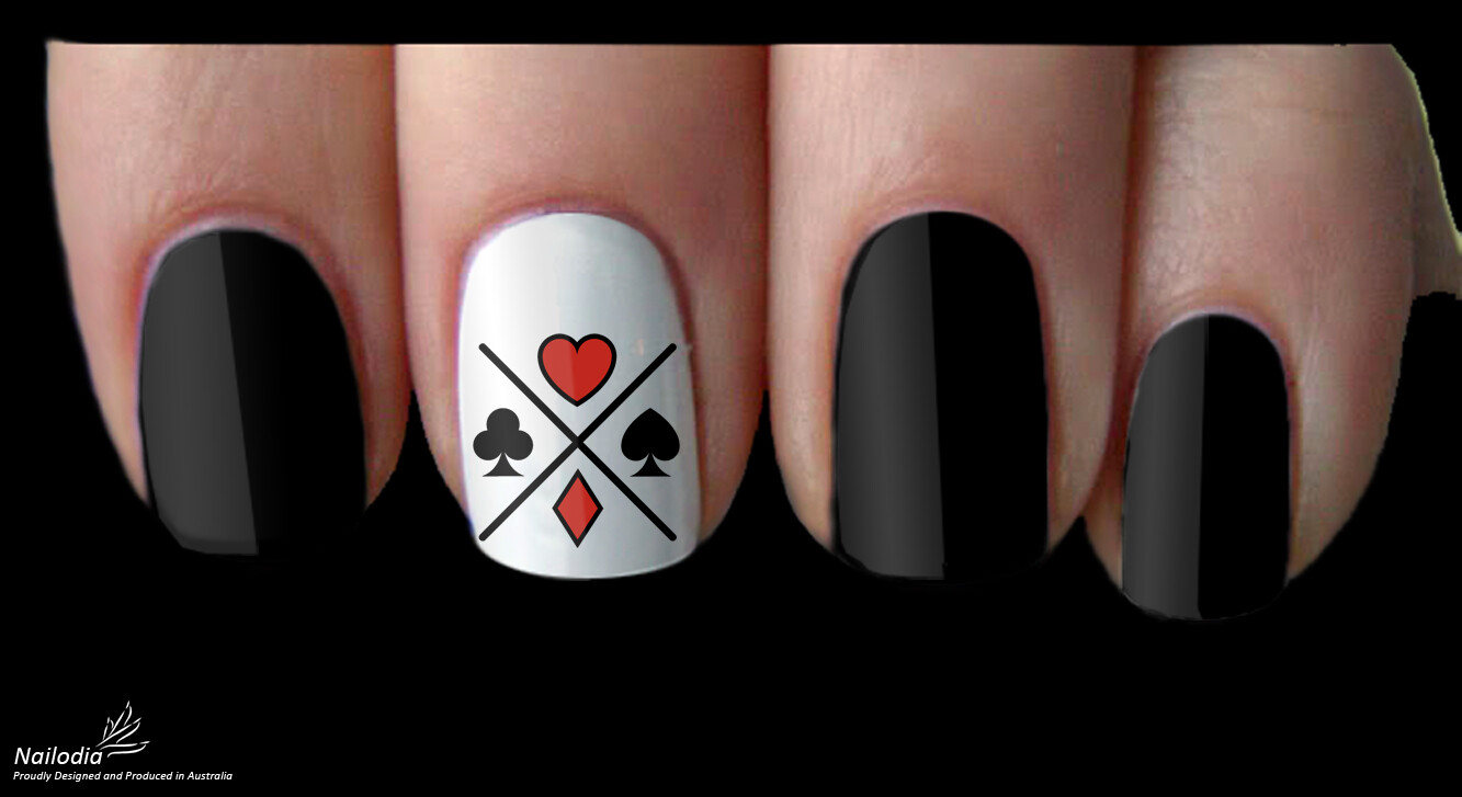 Poker Players Casino Gambler Nail Art Decal Sticker Water Transfer Wrap